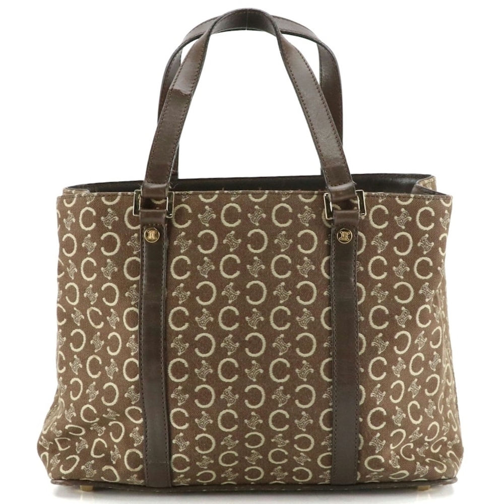 Vintage Celine Brown Patterned Tote Bag